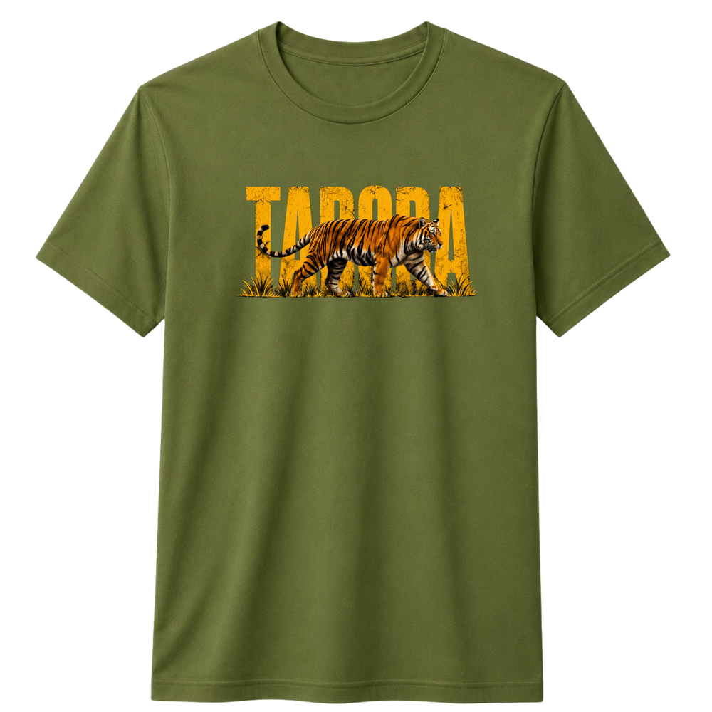 TADOBA Tiger Graphic Tee - Olive Green