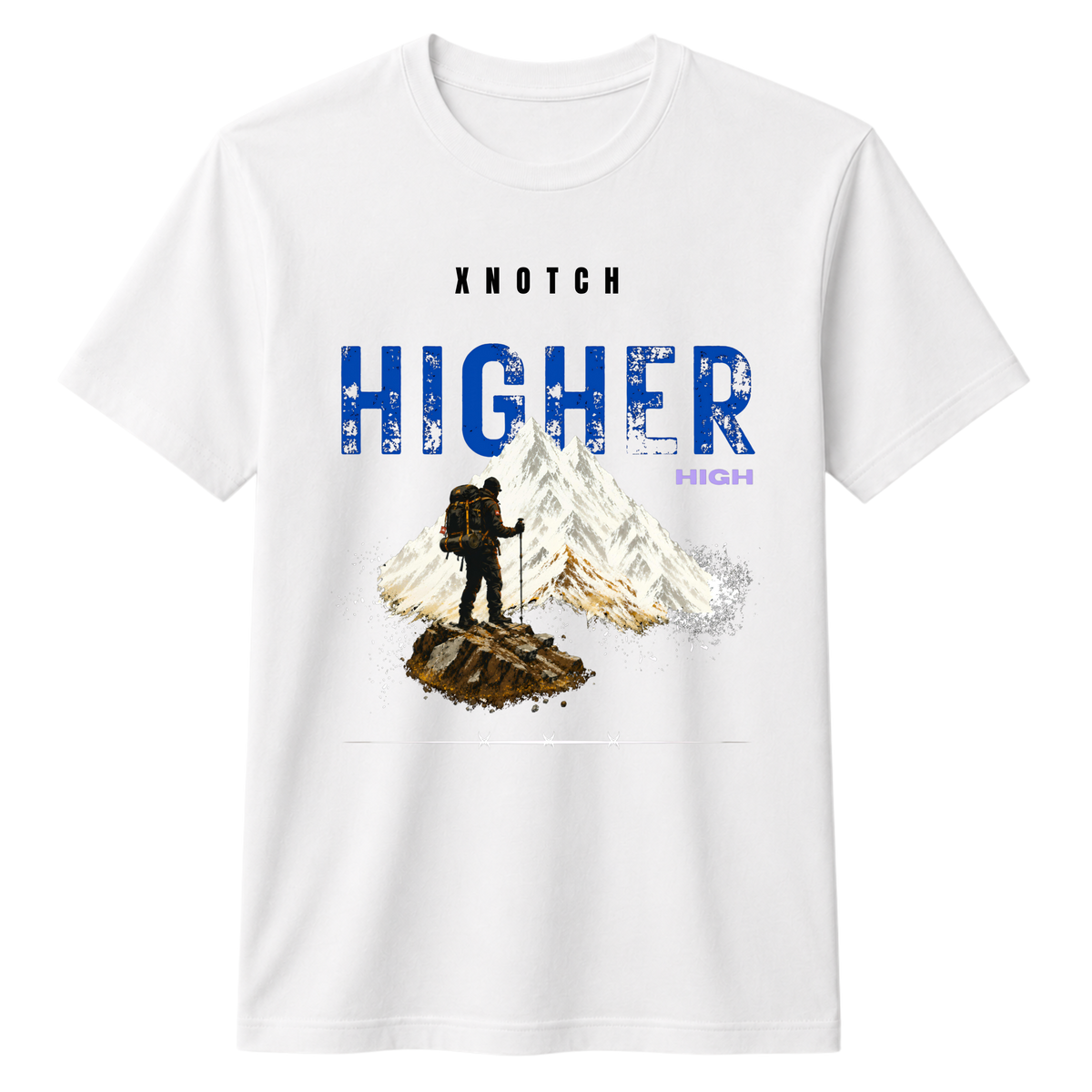 Higher High Graphic Printed 100% Cotton T-Shirt - White