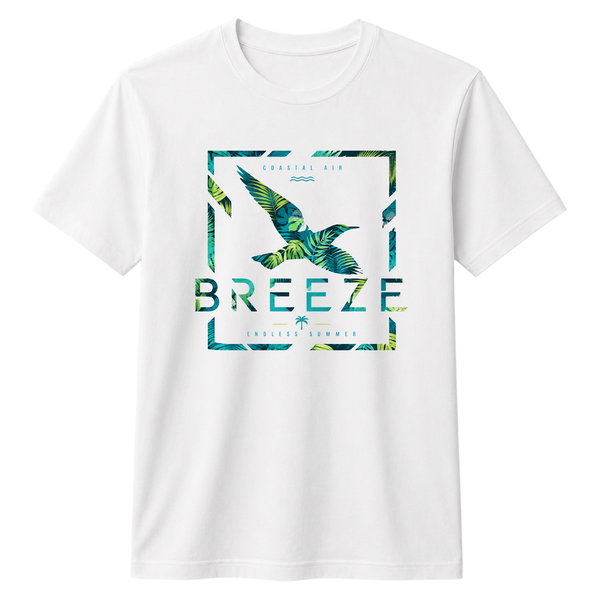 BREEZE 100% Cotton T-shirt , X NOTCH - White