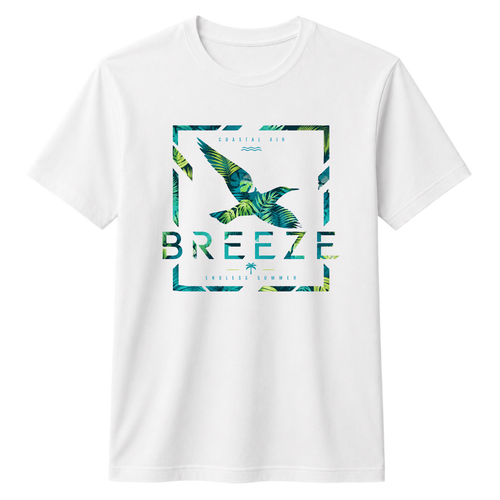 BREEZE 100% Cotton T-shirt , X NOTCH - White