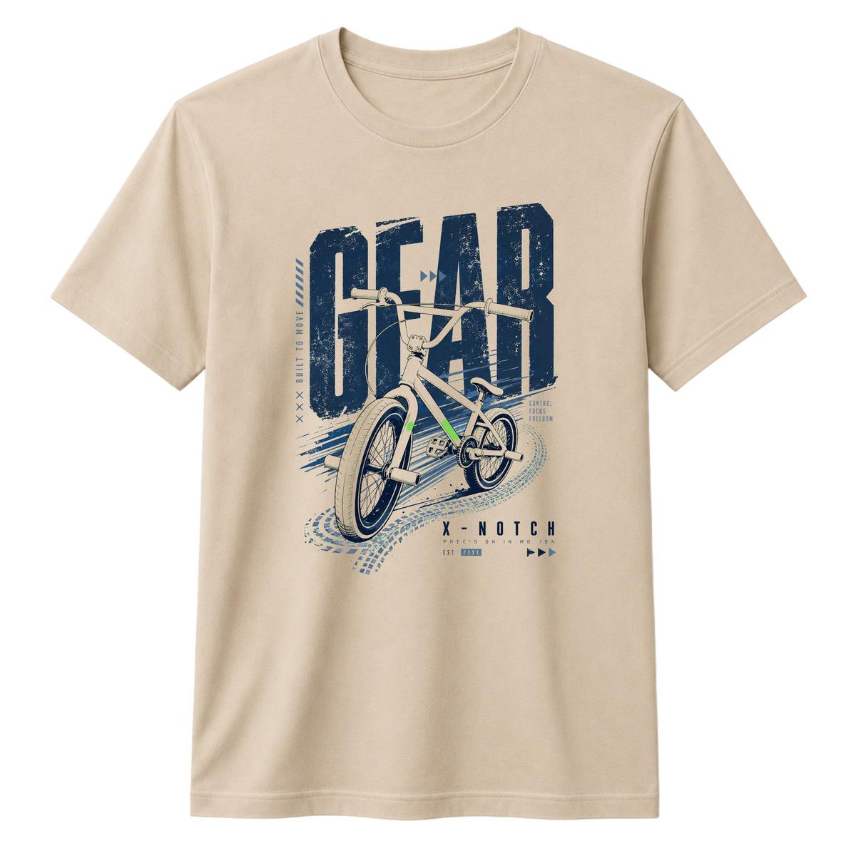 GEAR 100% Cotton T-shirt X NOTCH - Beige