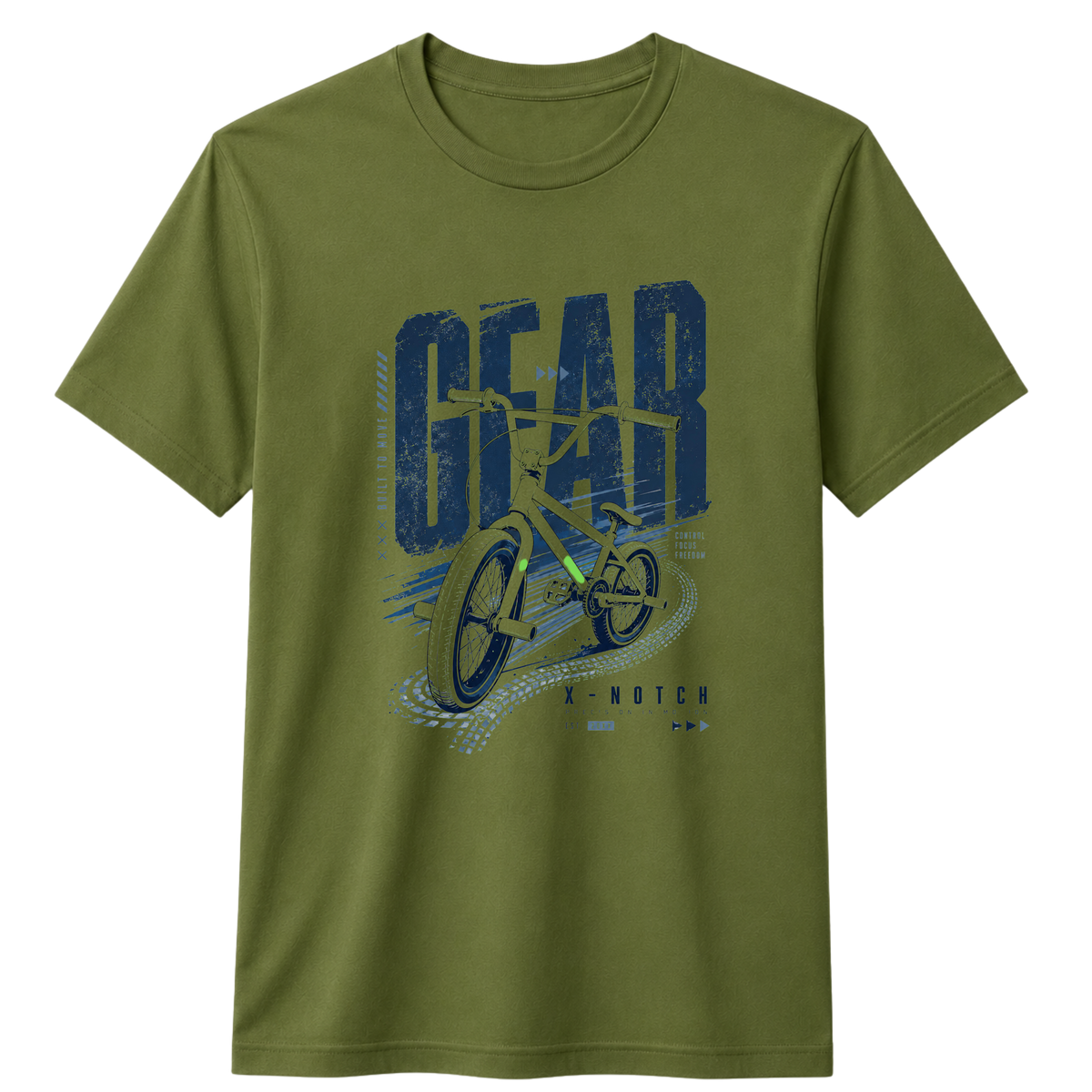 GEAR 100% Cotton T-shirt X NOTCH - Olive green