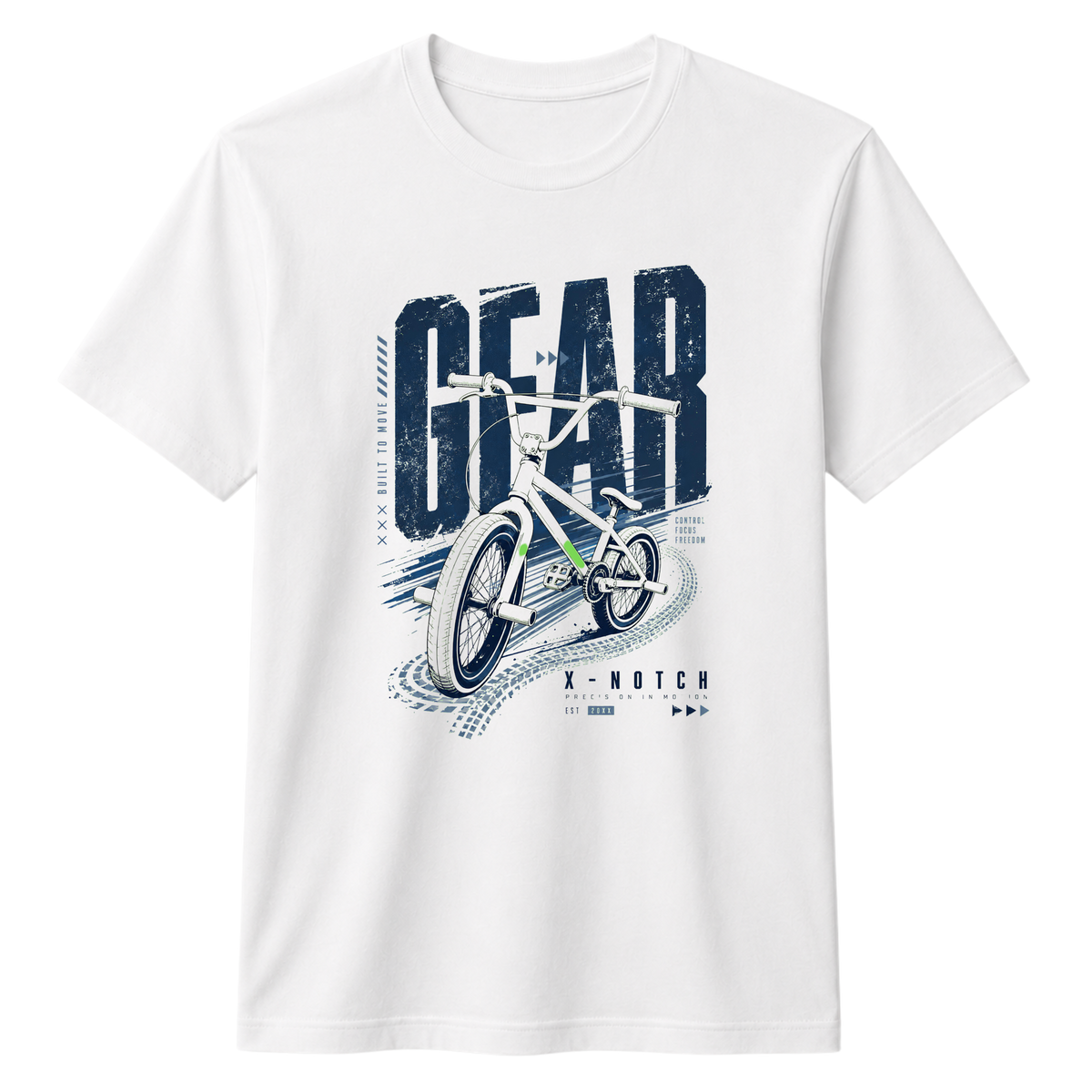 GEAR 100% Cotton T-shirt X NOTCH - White