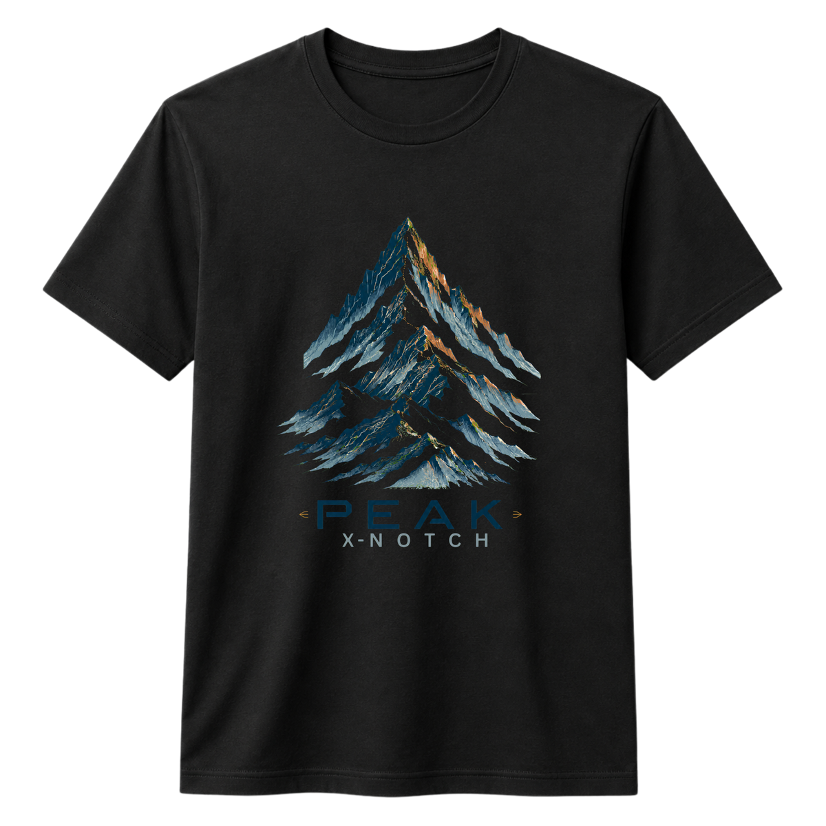 Peak Mountain 100% Cotton T-shirt X NOTCH - Black