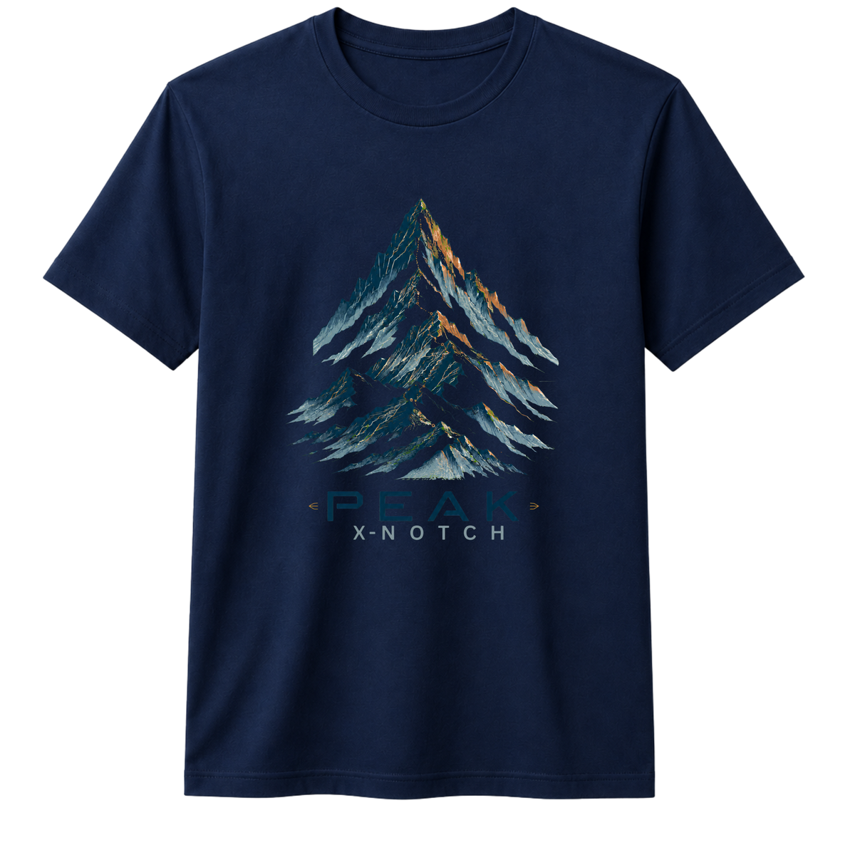 Peak Mountain 100% Cotton T-shirt X NOTCH - Navy Blue