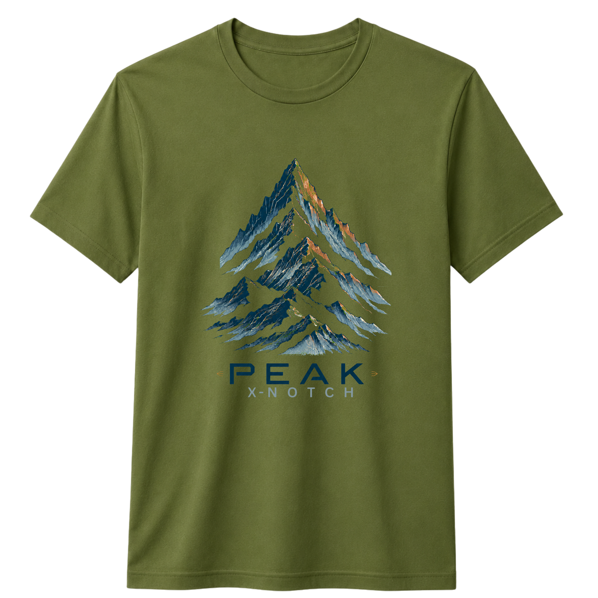 Peak Mountain 100% Cotton T-shirt X NOTCH - Olive green