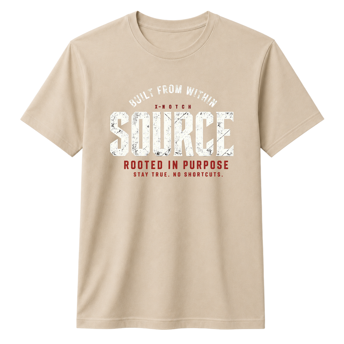 Source 100% Cotton Graphic T-shirt X NOTCH - Beige