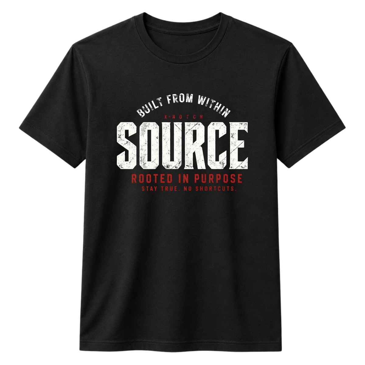 Source 100% Cotton Graphic T-shirt X NOTCH - Black