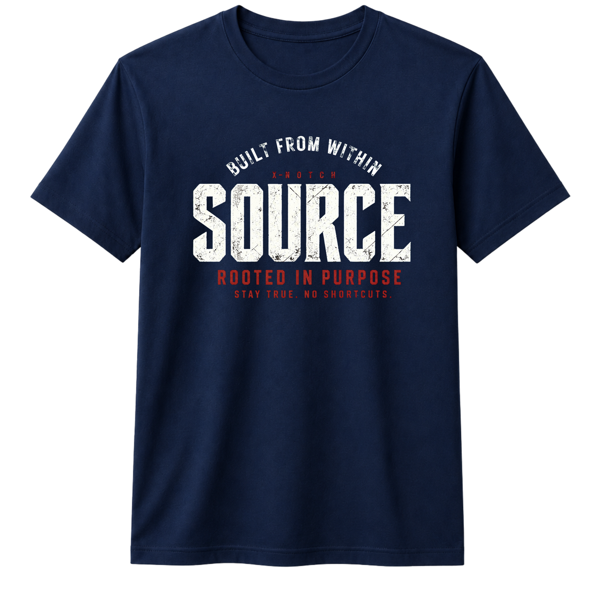 Source 100% Cotton Graphic T-shirt X NOTCH - Navy Blue