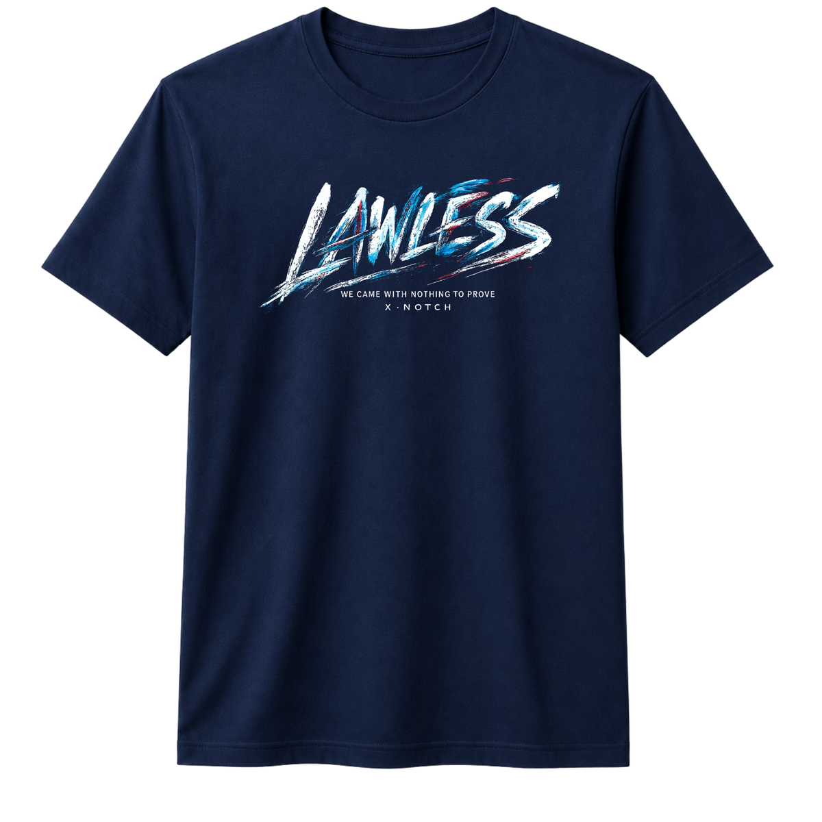LAWLESS 100% Cotton T-shirt X NOTCH - Navy Blue