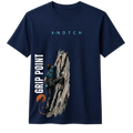 GRIP POINT 100% Cotton T-shirt X NOTCH - Navy Blue