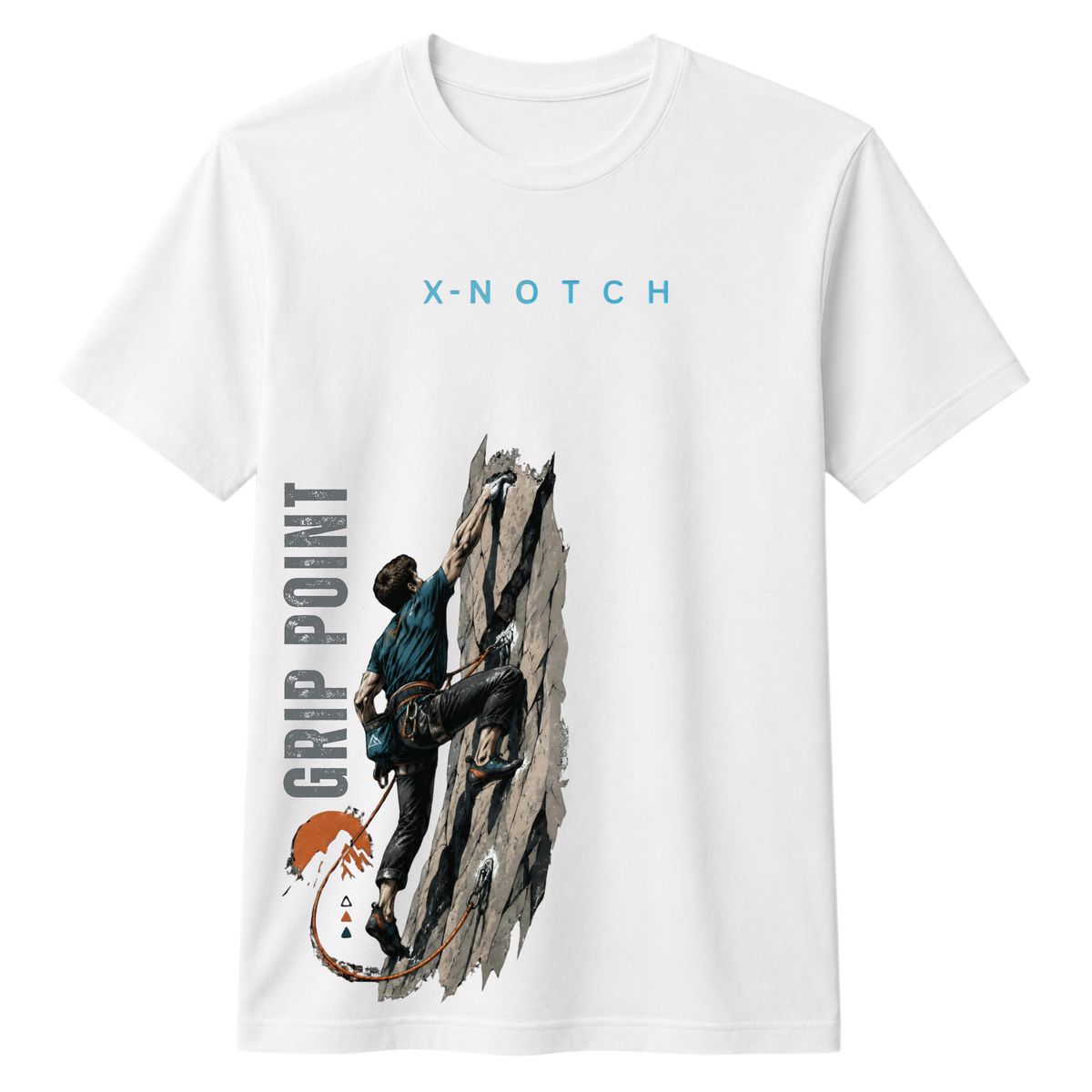 GRIP POINT 100% Cotton T-shirt X NOTCH - White