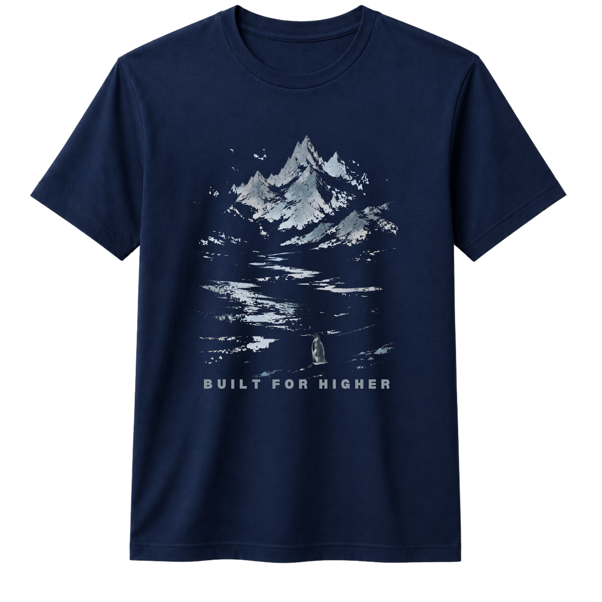 BUILT FOR HIGHER 100% Cotton T-shirt X NOTCH - Navy Blue