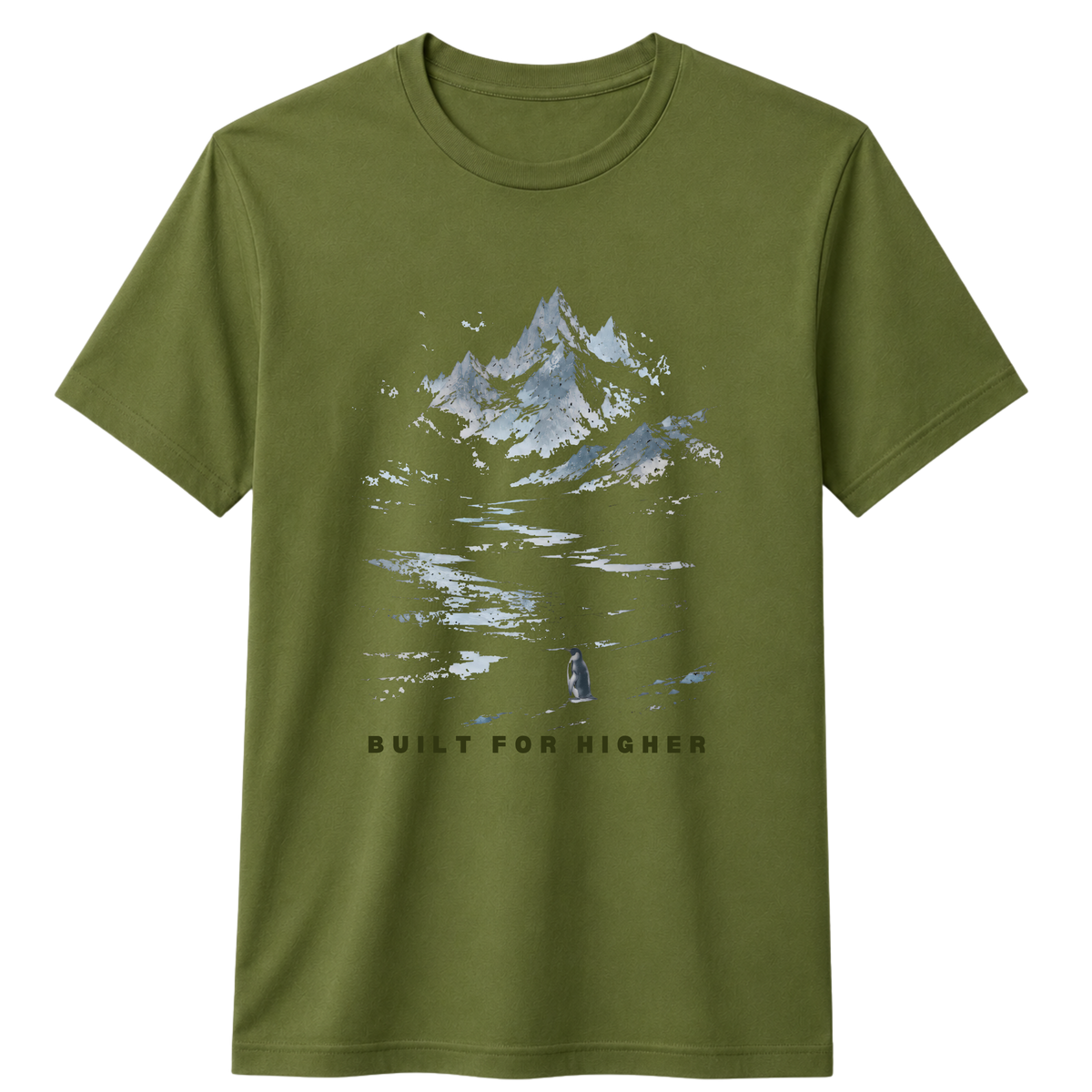 BUILT FOR HIGHER 100% Cotton T-shirt X NOTCH - Olive green
