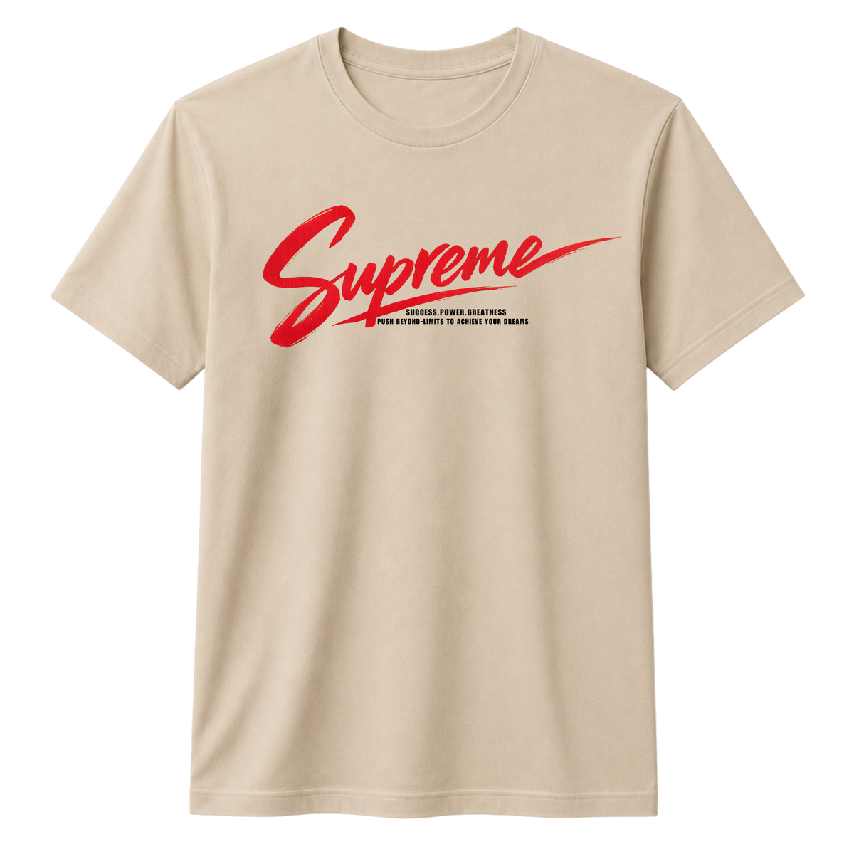 SUPREME 100% Cotton T-shirt X NOTCH - Beige