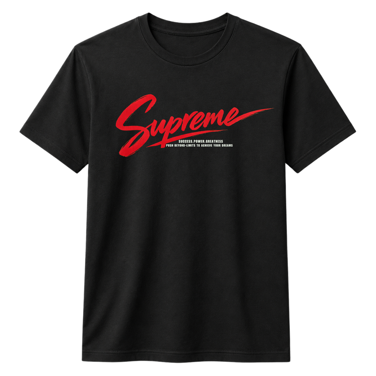 SUPREME 100% Cotton T-shirt X NOTCH - Black