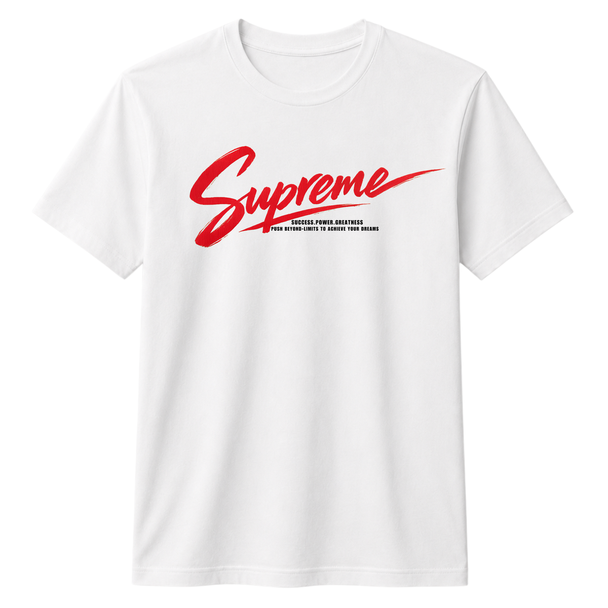 SUPREME 100% Cotton T-shirt X NOTCH - White