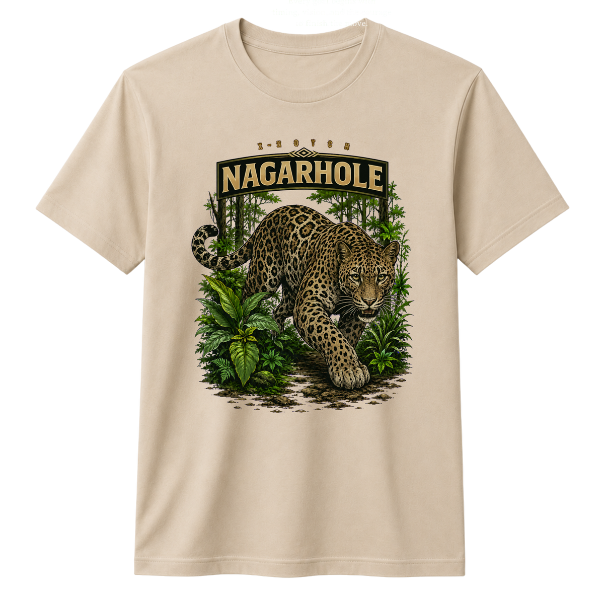 Nagarhole Leopard 100% Cotton T-shirt X NOTCH - Beige