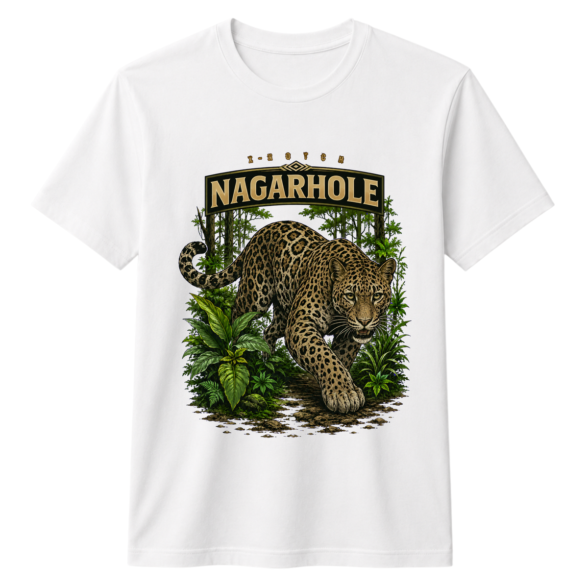 Nagarhole Leopard 100% Cotton T-shirt X NOTCH - White