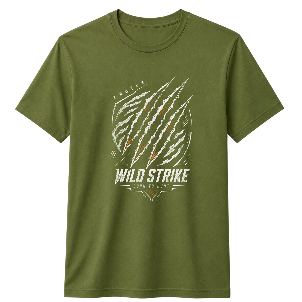 Wild Strike 100% Cotton T-shirt X NOTCH - Olive green