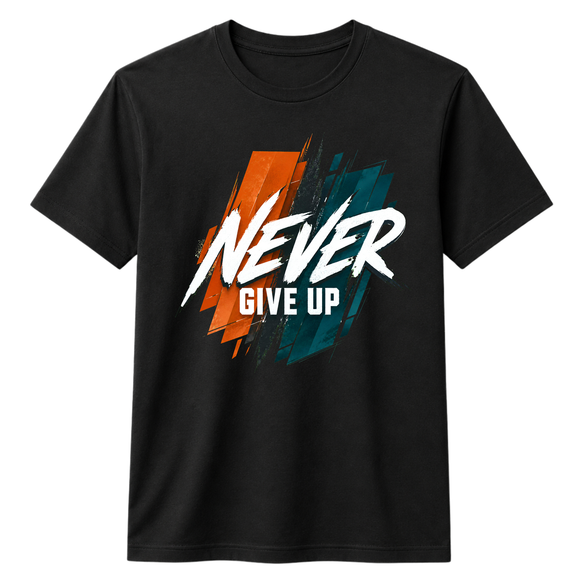 Never Give Up 100% Cotton T-shirt X NOTCH - Black