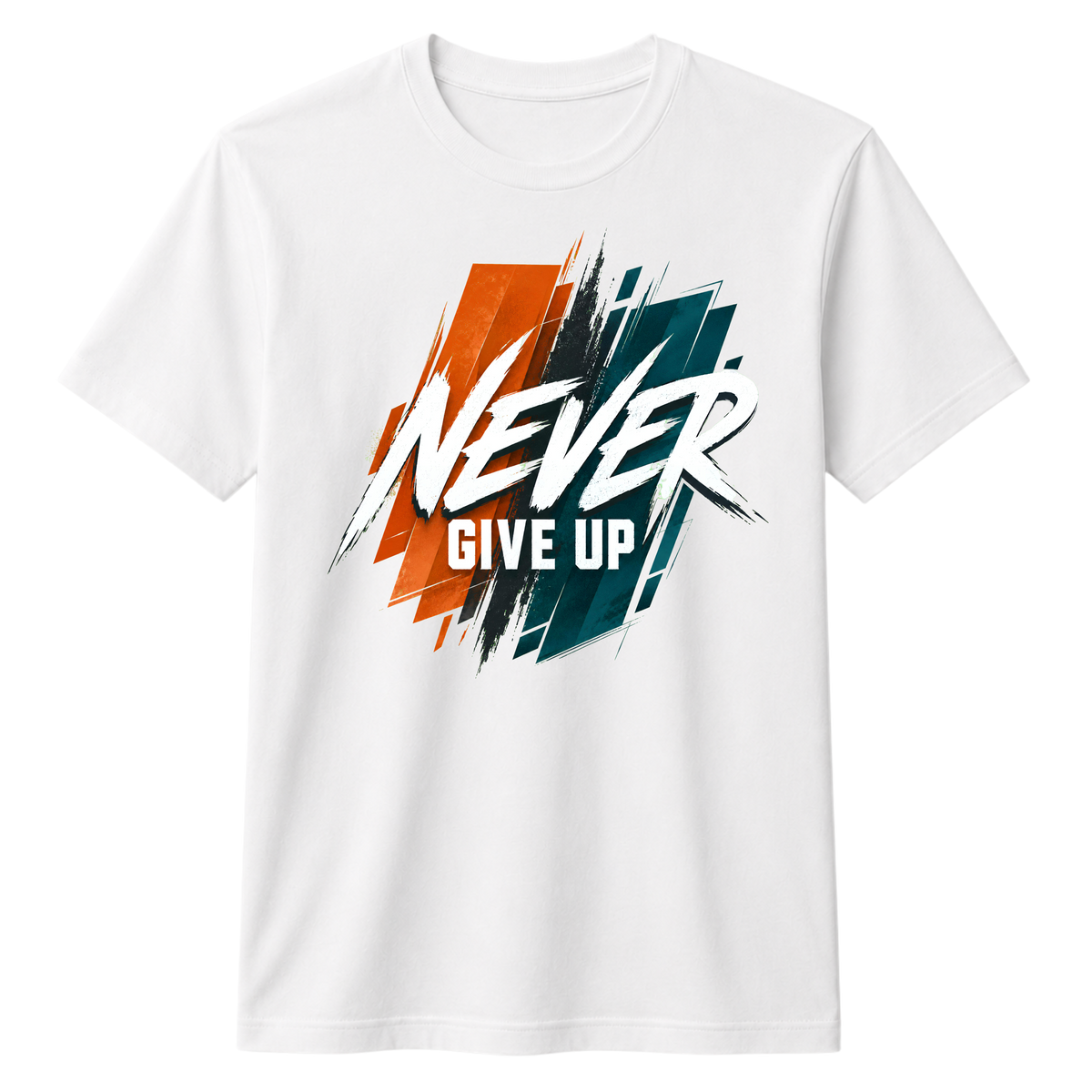 Never Give Up 100% Cotton T-shirt X NOTCH - White
