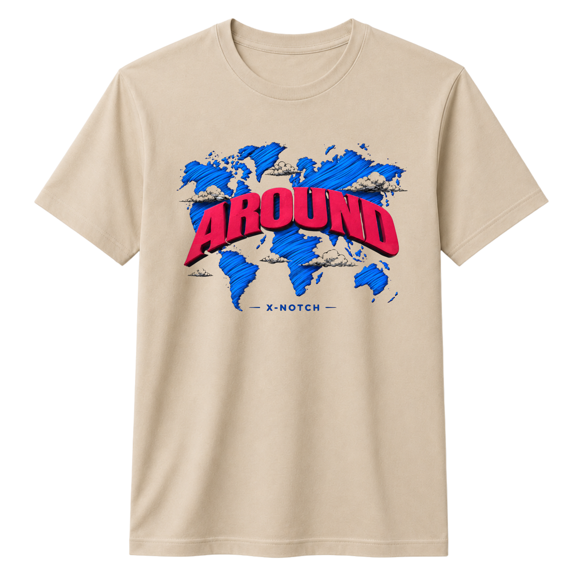 Around 100% Cotton T-shirt X NOTCH - Beige