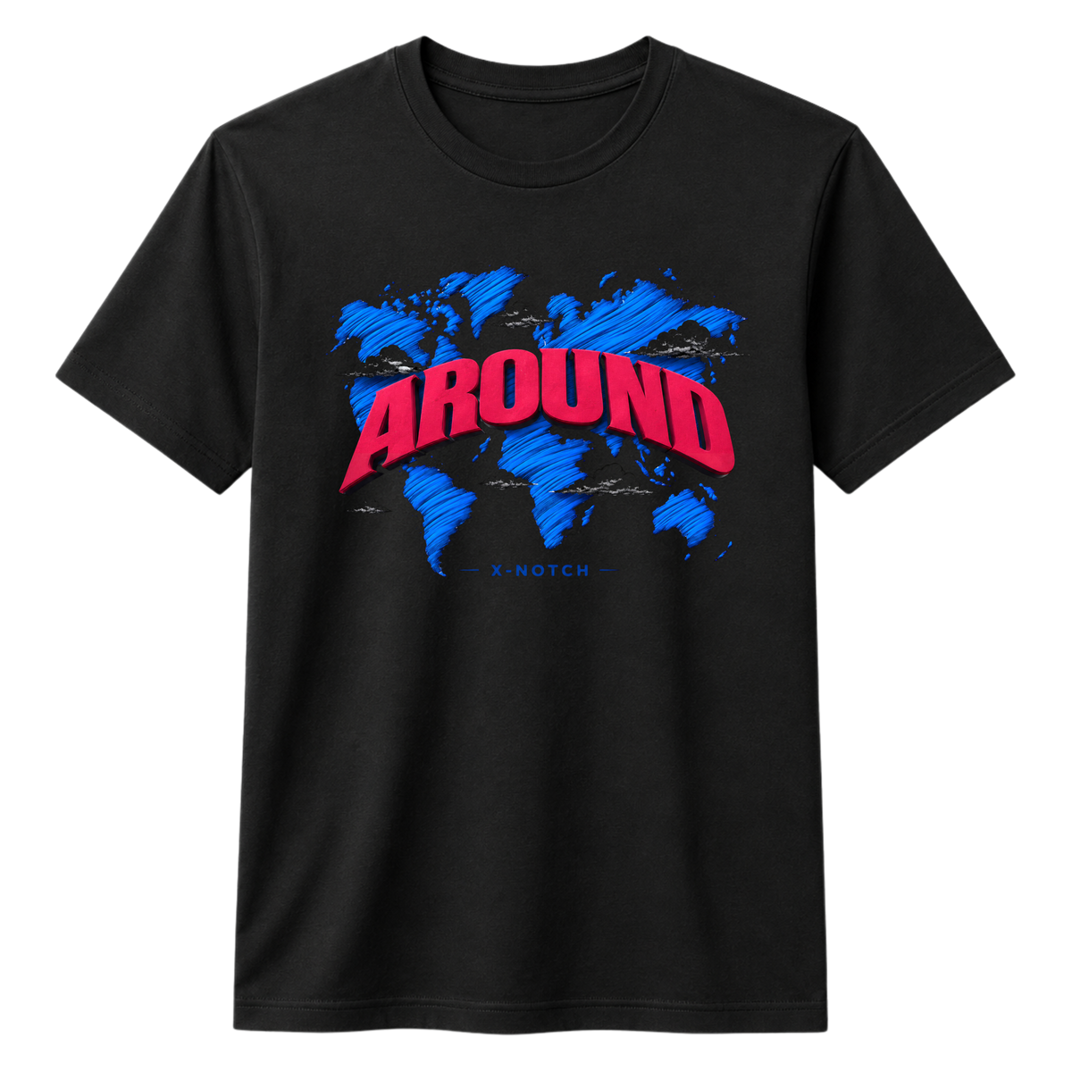 Around 100% Cotton T-shirt X NOTCH - Black