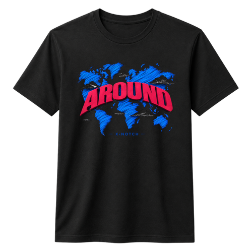 Around 100% Cotton T-shirt X NOTCH - Black