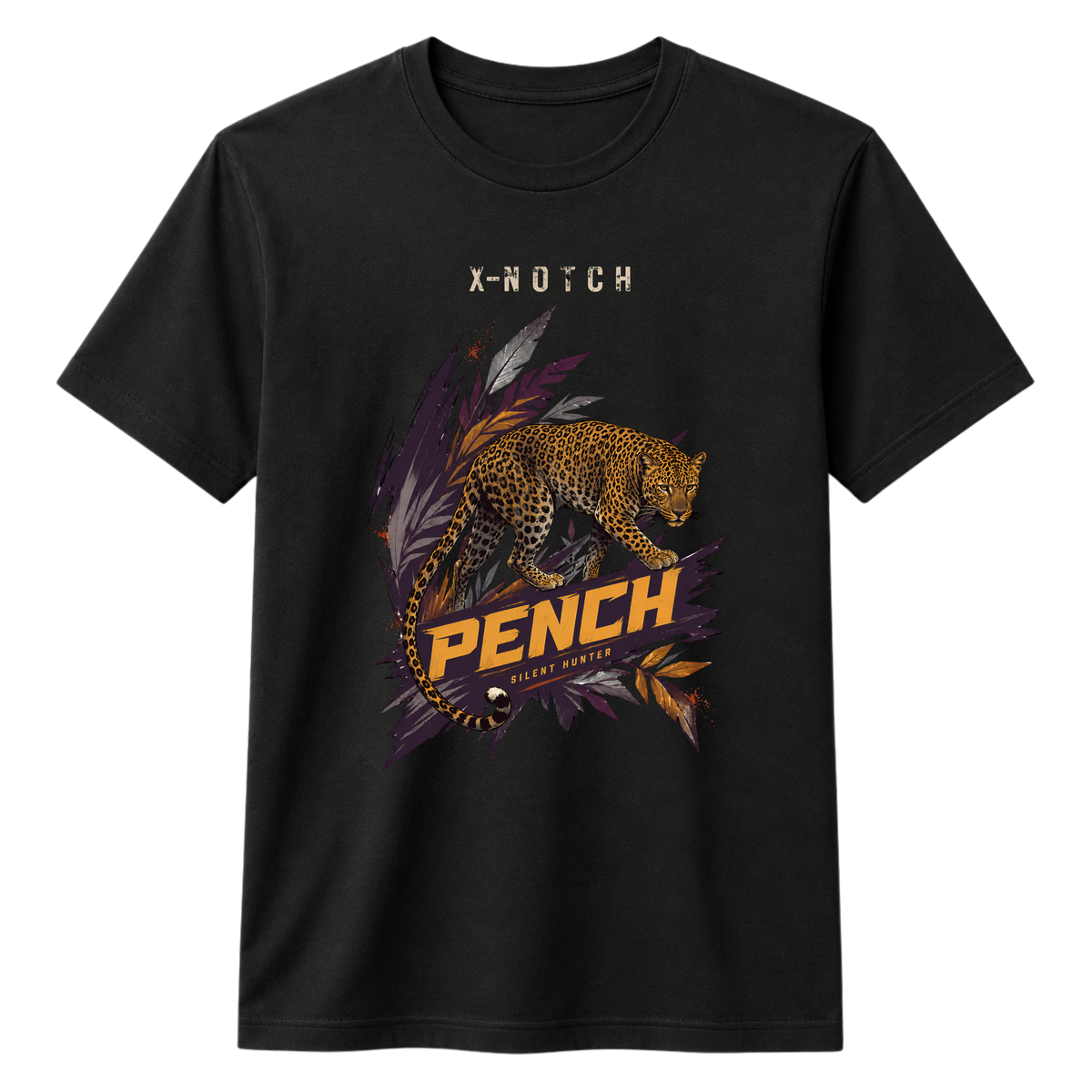 Pench Silent Hunter 100% Cotton T-shirt X NOTCH - Black