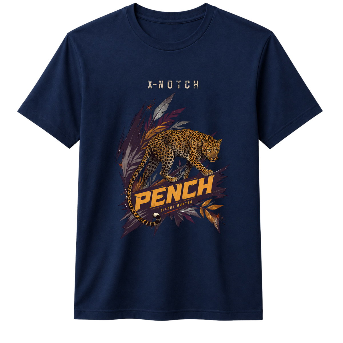 Pench Silent Hunter 100% Cotton T-shirt X NOTCH - Navy Blue