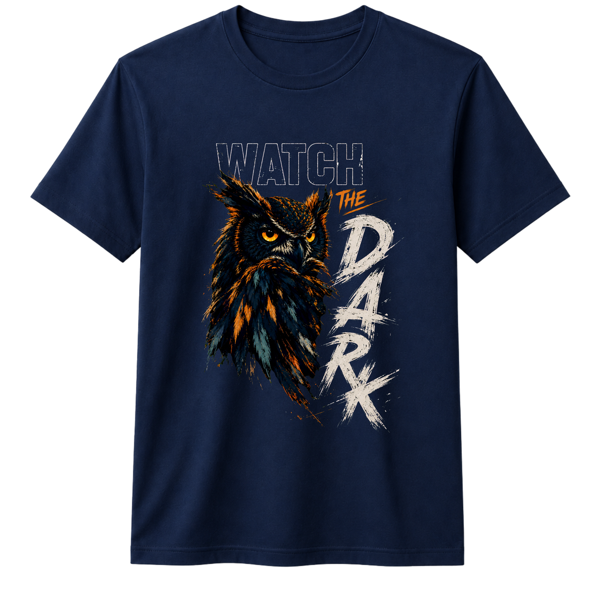 X NOTCH Watch the Dark 100% Cotton T-shirt X NOTCH - Navy Blue