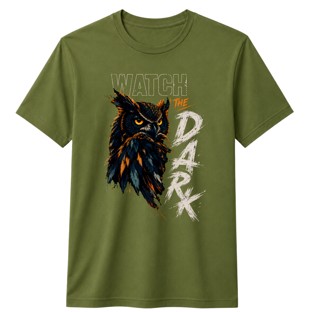 X NOTCH Watch the Dark 100% Cotton T-shirt X NOTCH - Olive green