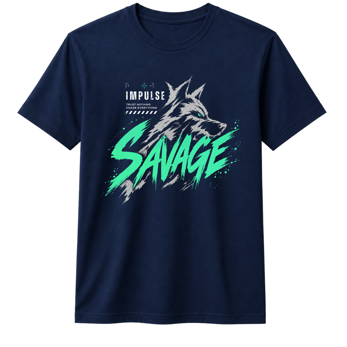 Savage 100% Cotton T-shirt X NOTCH - Navy Blue