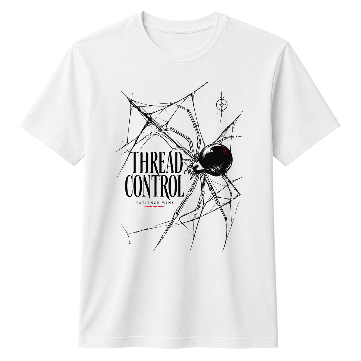 Thread Control Spider Graphic 100% Cotton T-shirt X NOTCH - White