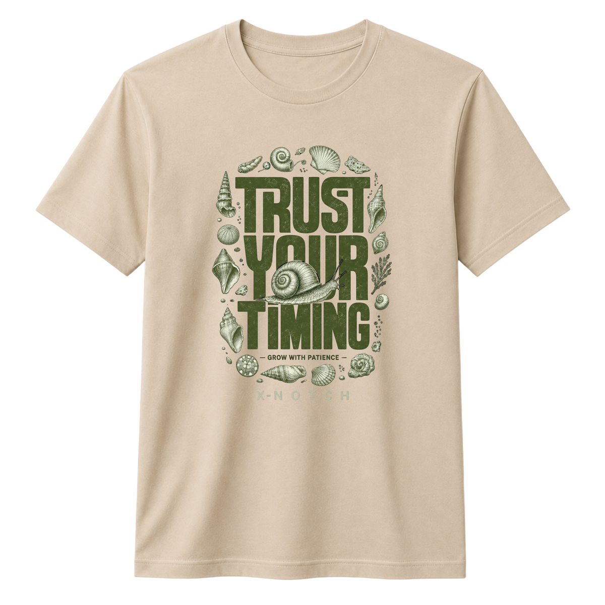Trust Your Timing 100% Cotton T-shirt X NOTCH - Beige