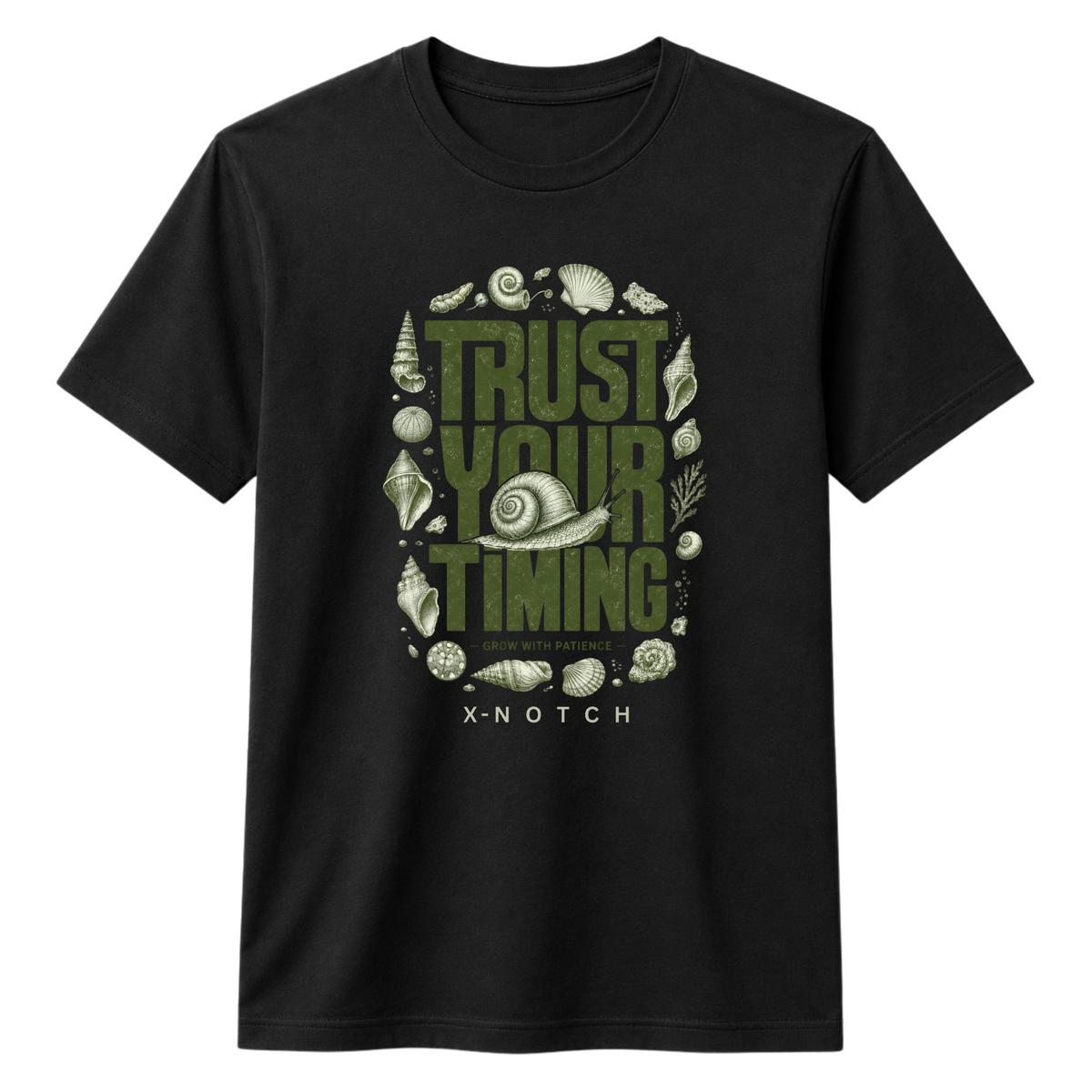 Trust Your Timing 100% Cotton T-shirt X NOTCH - Black