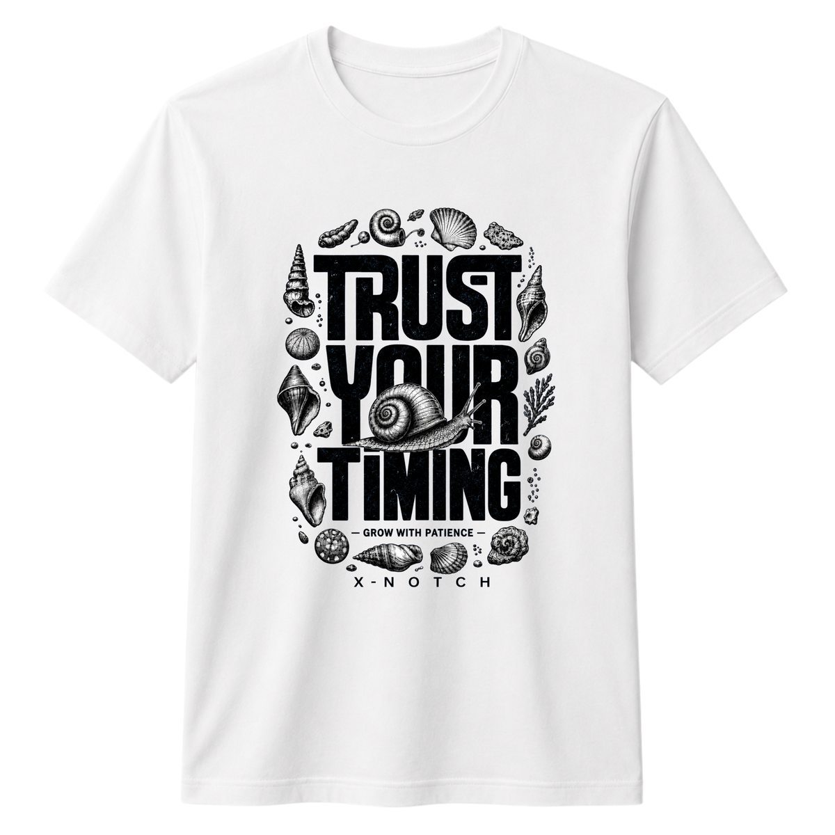 Trust Your Timing 100% Cotton T-shirt X NOTCH - White