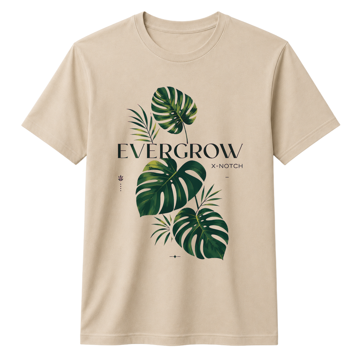 Evergrow Graphic 100% Cotton T-shirt | X NOTCH - Beige
