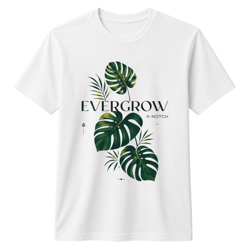 Evergrow Graphic 100% Cotton T-shirt | X NOTCH - White