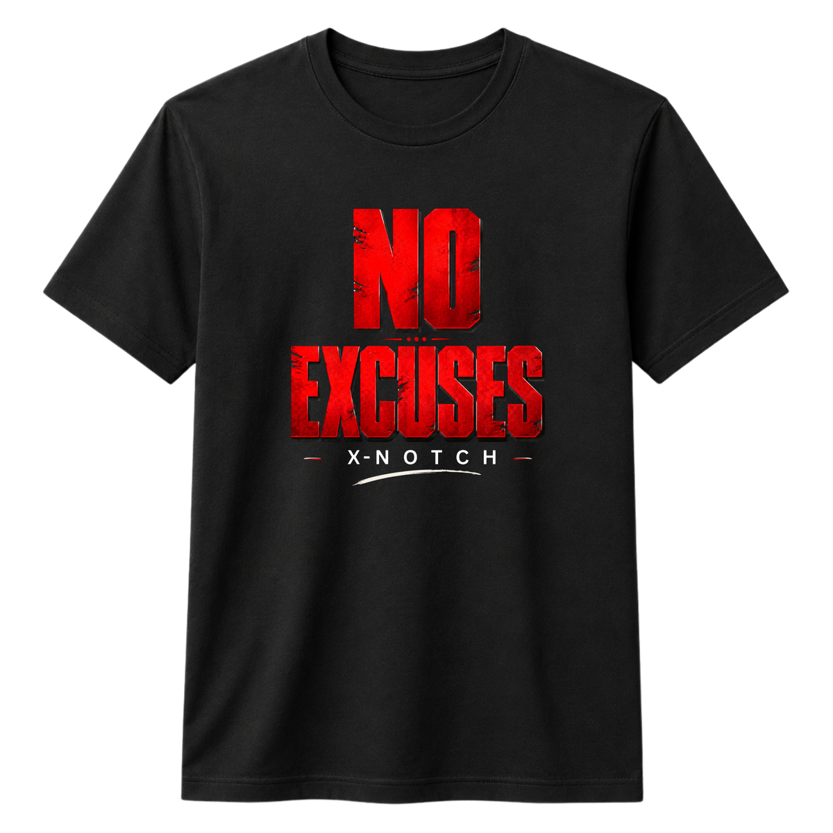 No Excuses 100% Cotton T-shirt X NOTCH - Black