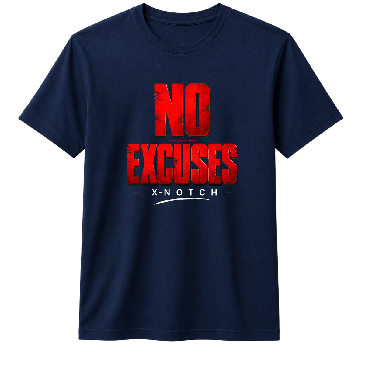 No Excuses 100% Cotton T-shirt X NOTCH - Navy Blue