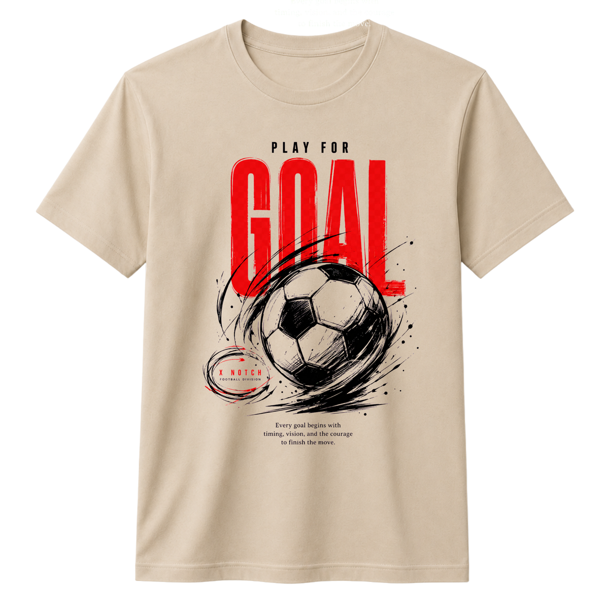 Goal 100% Cotton T-shirt X NOTCH - Beige