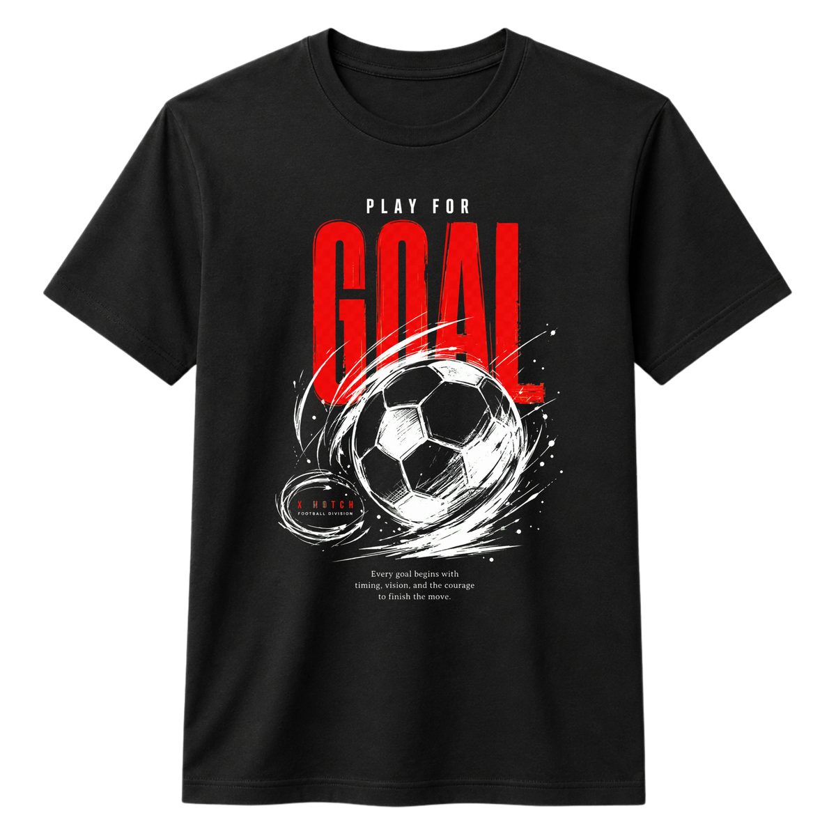 Goal 100% Cotton T-shirt X NOTCH - Black