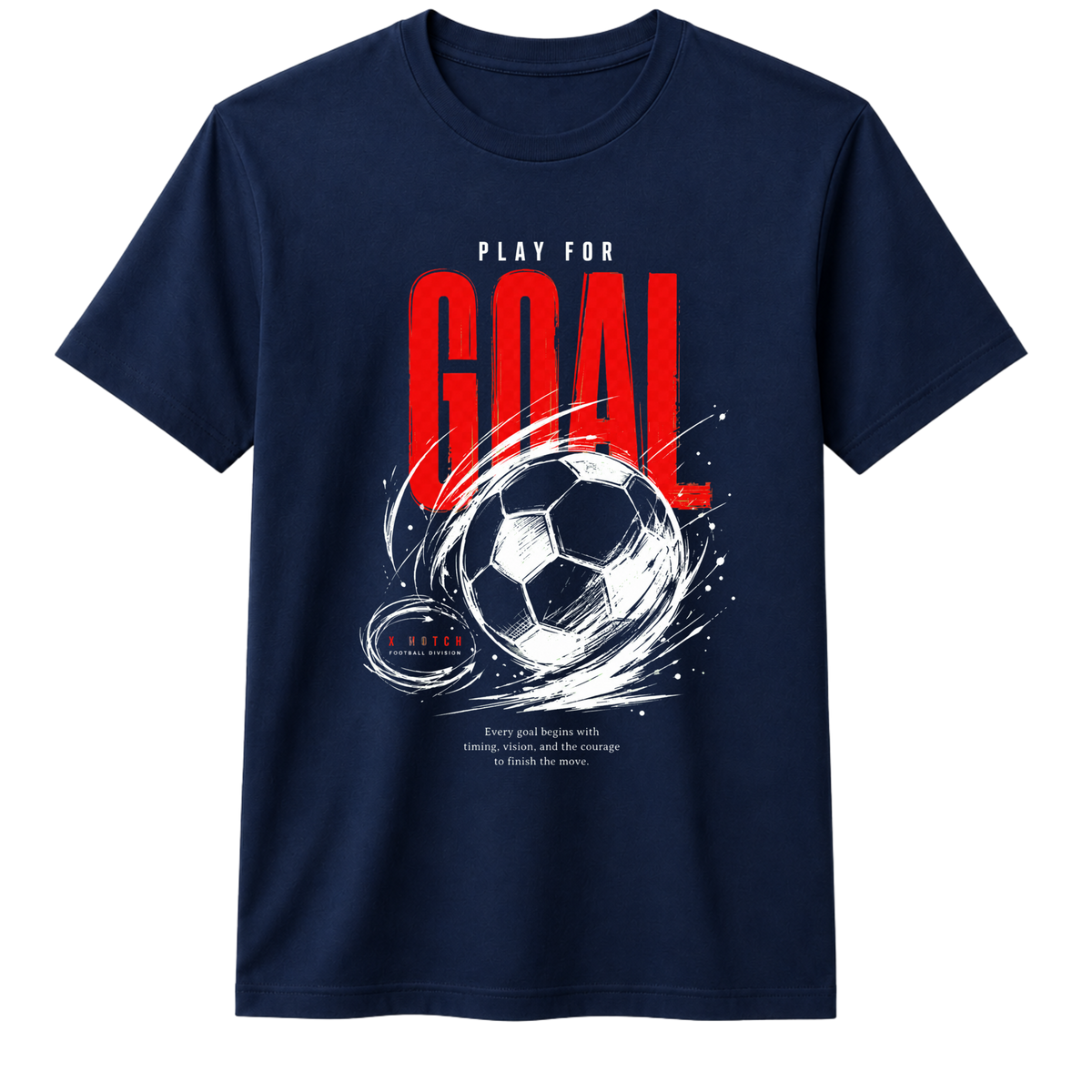 Goal 100% Cotton T-shirt X NOTCH - Navy Blue