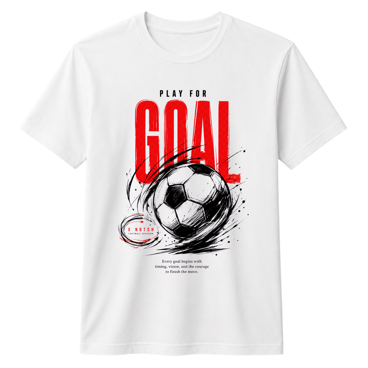 Goal 100% Cotton T-shirt X NOTCH - White