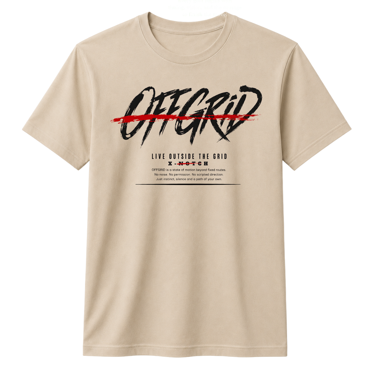 OFFGRID 100% Cotton T-shirt X NOTCH - Beige