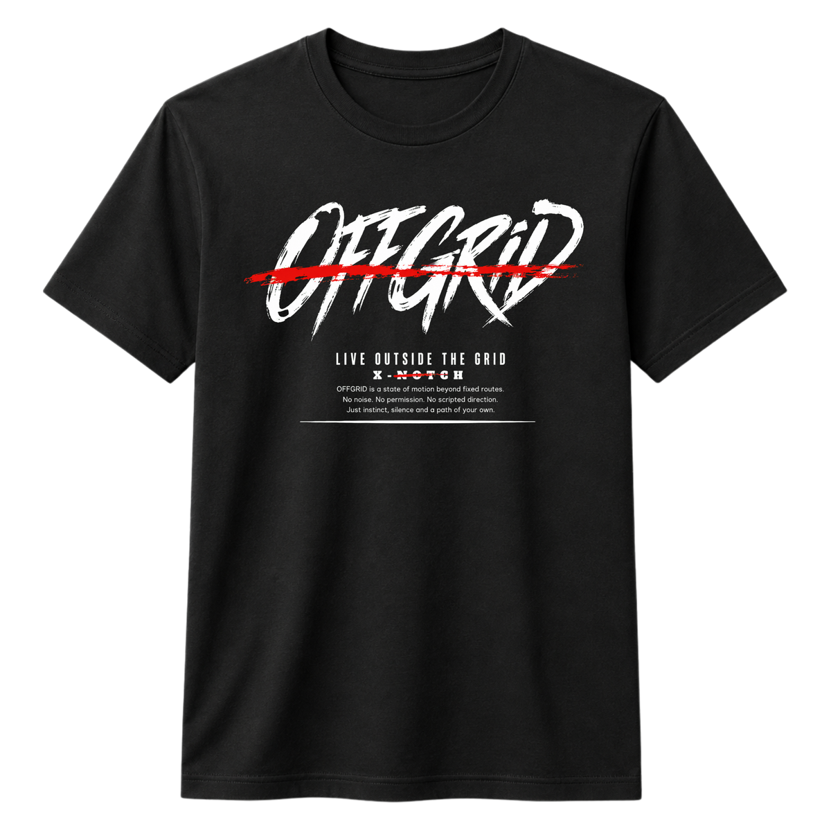 OFFGRID 100% Cotton T-shirt X NOTCH - Black