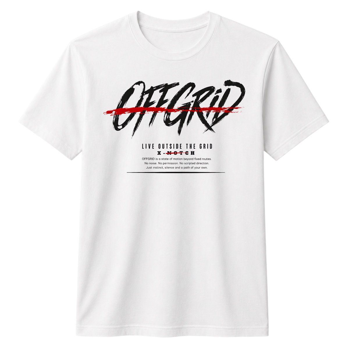 OFFGRID 100% Cotton T-shirt X NOTCH - White