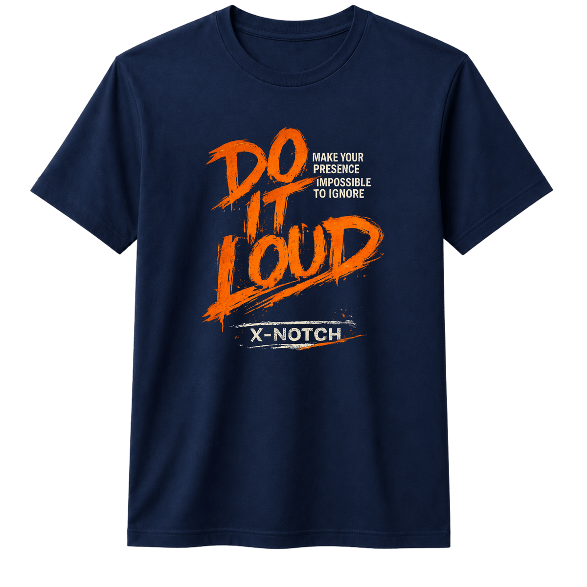Do It Loud 100% Cotton T-shirt X NOTCH - Navy Blue